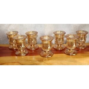Letine Gold Candlestick Holders Set of 7